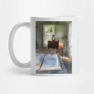 Teachers - One Room Schoolhouse with Book Mug